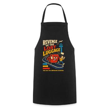 Revenge of the Lost Baggage - Cooking Apron - black - Front - AI Model Male 185 dark (185cm)