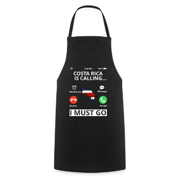 Costa Rica Flag Used Look Flag Vintage Home - Cooking Apron - black - Front - AI Model Male 185 dark (185cm)
