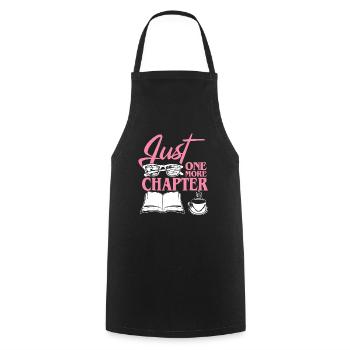 Book Just One More Chapter - Cooking Apron - black - Front - AI Model Male 185 dark (185cm)