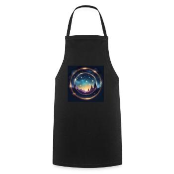 Leo Leo Zodiac Gift Idea - Cooking Apron - black - Front - AI Model Male 185 dark (185cm)