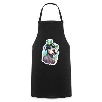 St. Patrick's Day Hund Geschenk - Kochschürze - Schwarz - Vorne - AI Model Male 185 dark (185cm)