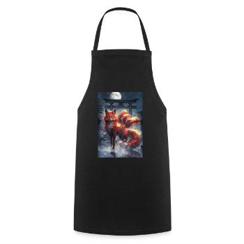 Fox Fairy Mythology Myth Gift - Cooking Apron - black - Front - AI Model Male 185 dark (185cm)