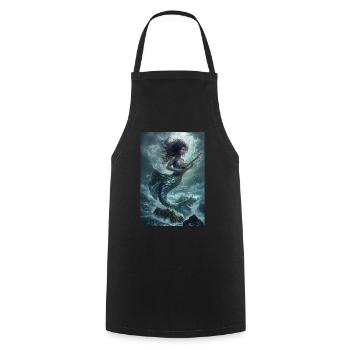 Mermaid Mythology Myth Gift - Cooking Apron - black - Front - AI Model Male 185 dark (185cm)