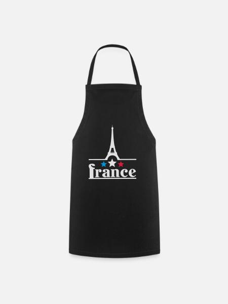 France eiffelturm - Kochschürze - Schwarz