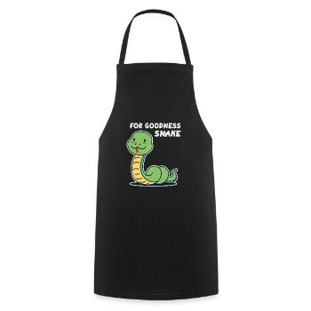 For Goodness Snake Sweet Snake Snake fans - Cooking Apron - black - Front - AI Model Male 185 dark (185cm)