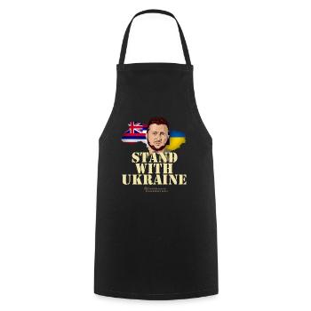 Ukraine Hawaii - Cooking Apron - black - Front - AI Model Male 185 dark (185cm)