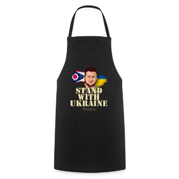 Ukraine Ohio - Tablier de cuisine - noir - Devant - AI Model Male 185 dark (185cm)