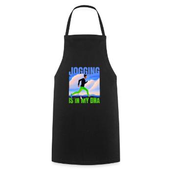 LE JOGGING EST DANS MON ADN - Tablier de cuisine - noir - Devant - AI Model Male 185 dark (185cm)