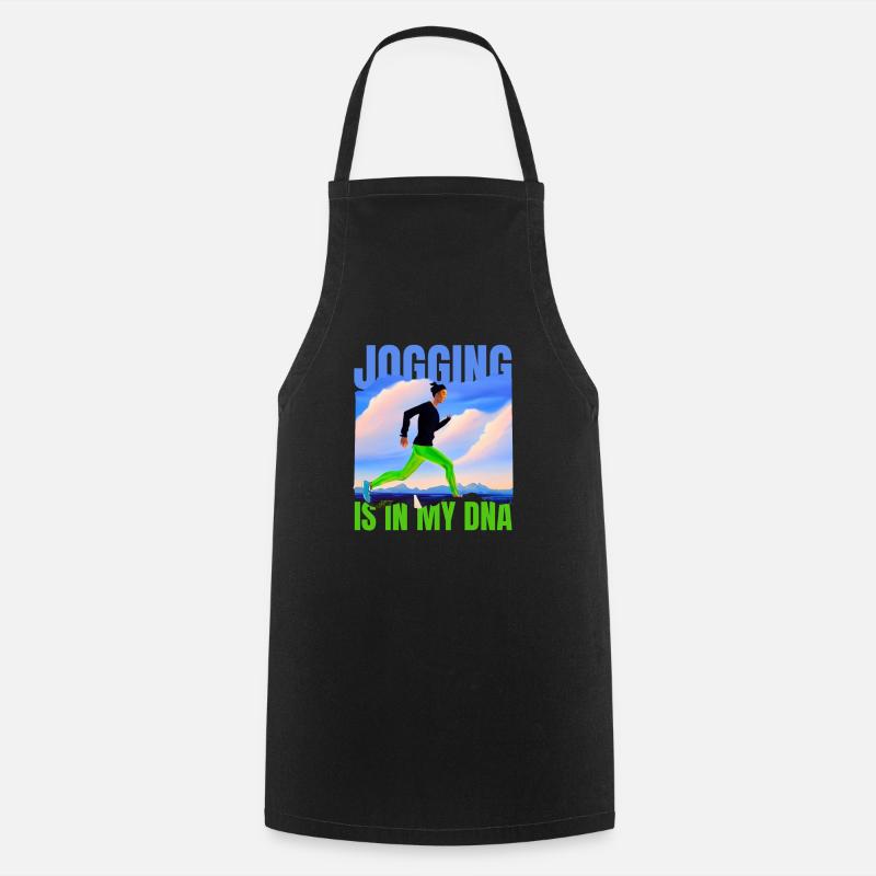 LE JOGGING EST DANS MON ADN - Tablier de cuisine - noir