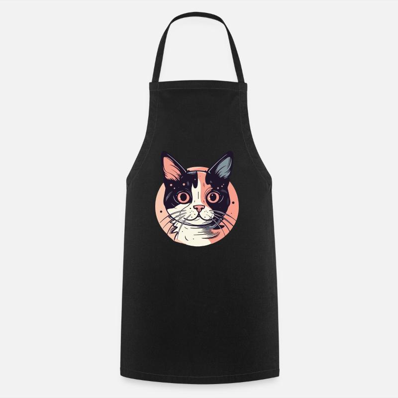 Chat - Tablier de cuisine - noir
