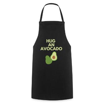 HUG AN AVOCADO - Cooking Apron - black - Front - AI Model Male 185 dark (185cm)
