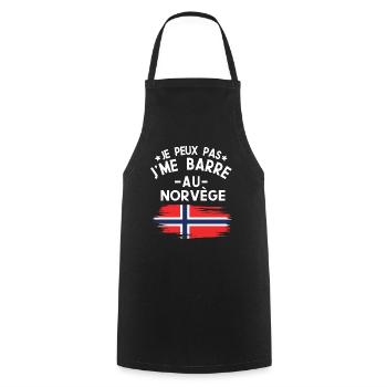 Je Peux Pas J'me Barre Au Norvège Vacances - Tablier de cuisine - noir - Devant - AI Model Male 185 dark (185cm)