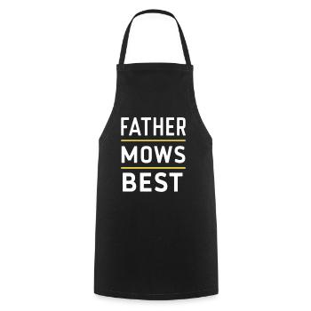 Father Mows Best - Kochschürze - Schwarz - Vorne - AI Model Male 185 dark (185cm)