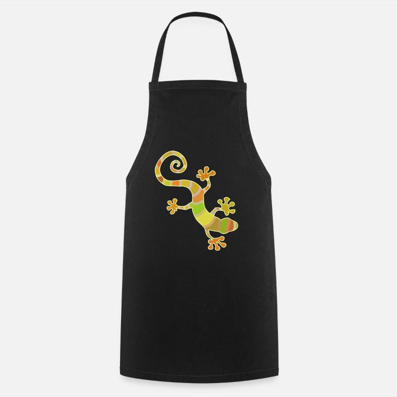 colored gecko - Cooking Apron - black