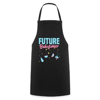 future baby-sitter Design pour une baby-sitter - Tablier de cuisine - noir - Devant - AI Model Male 185 dark (185cm)