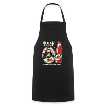 Vegan seit 1897 - Kochschürze - Schwarz - Vorne - AI Model Male 185 dark (185cm)