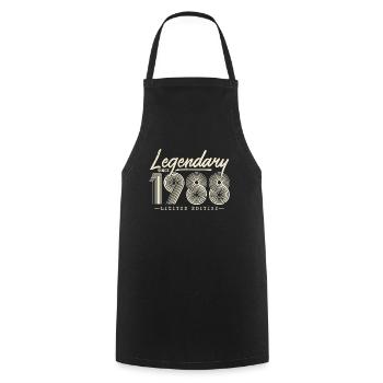 Legendär seit 1988 - Kochschürze - Schwarz - Vorne - AI Model Male 185 dark (185cm)