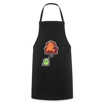 Drôle Graphique Tee Capybara Selfie Avec Ovni Bizarre - Tablier de cuisine - noir - Devant - AI Model Male 185 dark (185cm)