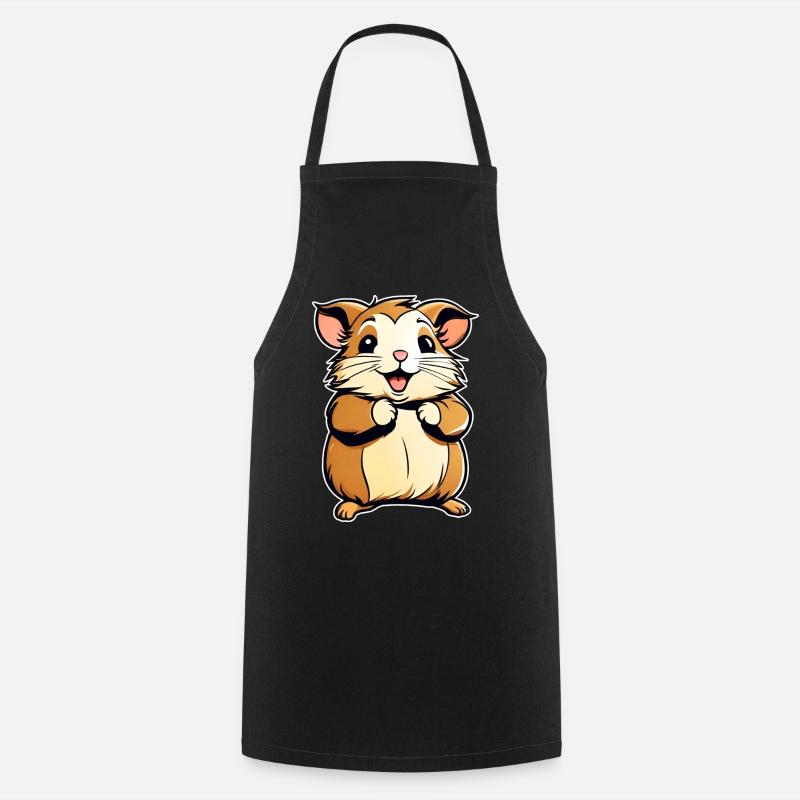 Hamster doré mignon - Tablier de cuisine - noir