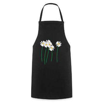 daisies - Cooking Apron - black - Front - AI Model Male 185 dark (185cm)