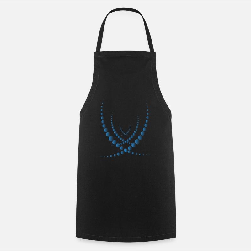 Optical illusion pattern shapes geometry gift - Cooking Apron - black