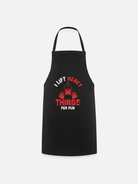 Weightlifter - Cooking Apron - black