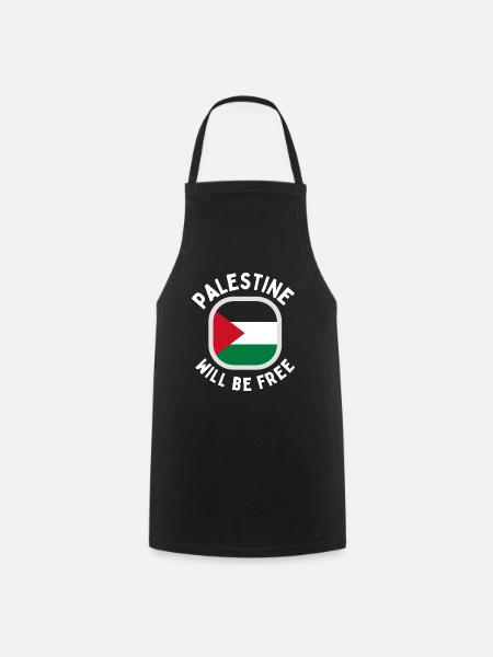 Palästina wird Freiheit gewinnen BLM Frieden Gaza Unter - Kochschürze - Schwarz
