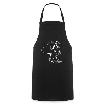 AUSSIE Chiens de berger australien Chien de troupeau Wilsigns - Tablier de cuisine - noir - Devant - AI Model Male 185 dark (185cm)