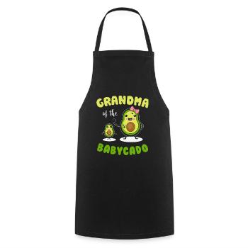 Grandma of the Babycado Mother - Cooking Apron - black - Front - AI Model Male 185 dark (185cm)