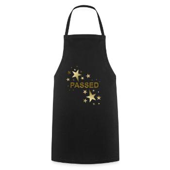 Driver's license passed training passed - Cooking Apron - black - Front - AI Model Male 185 dark (185cm)