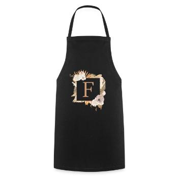 Personalisierbar Monogramm H Boho Palmen Blumen - Kochschürze - Schwarz - Vorne - AI Model Male 185 dark (185cm)