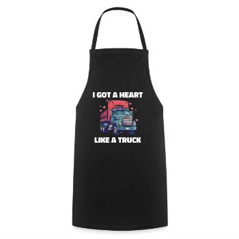 I've got a heart like a truck Western Sunset - Cooking Apron - black - Front - AI Model Male 185 dark (185cm)
