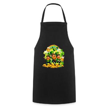 Rainbow Leprechaun (Irish Leprechaun) - Cooking Apron - black - Front - AI Model Male 185 dark (185cm)