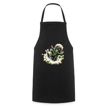 Falling Leprechaun (Irish Leprechaun) - Cooking Apron - black - Front - AI Model Male 185 dark (185cm)