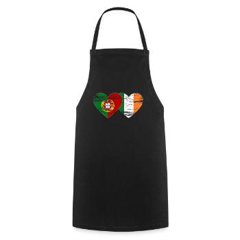 Portugal Irlande Drapeau utilisé - Tablier de cuisine - noir - Devant - AI Model Male 185 dark (185cm)