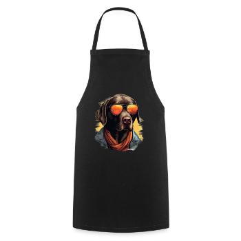 Urban Retriever: Streetwise Labrador Vibes - Cooking Apron - black - Front - AI Model Male 185 dark (185cm)