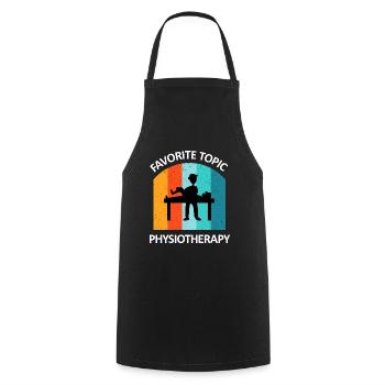 Physiotherapist Humorous Gift Saying Funny - Cooking Apron - black - Front - AI Model Male 185 dark (185cm)