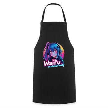 WAIFU UNIQUEMENT - VAPORWAVE GAMERGIRL - Tablier de cuisine - noir - Devant - AI Model Male 185 dark (185cm)