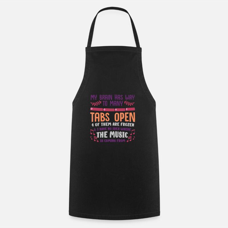 adhd, adhd brain, tabs, - Cooking Apron - black