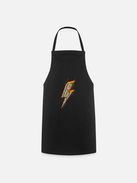 Blitz, Blitz Bolzen, Gewitter, - Kochschürze - Schwarz