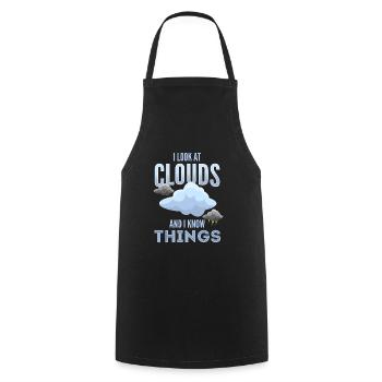 Meteorology, Meteorology Storm Hunter, Storm - Cooking Apron - black - Front - AI Model Male 185 dark (185cm)