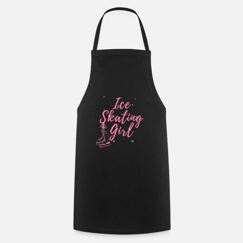 Ice skating, ice skating - Cooking Apron - black