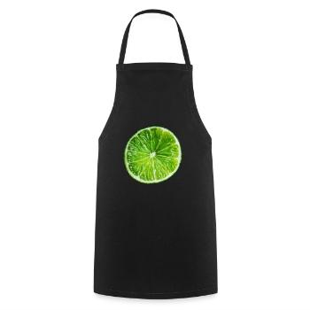 Lime - Cooking Apron - black - Front - AI Model Male 185 dark (185cm)