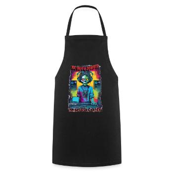 zombie coder - Cooking Apron - black - Front - AI Model Male 185 dark (185cm)