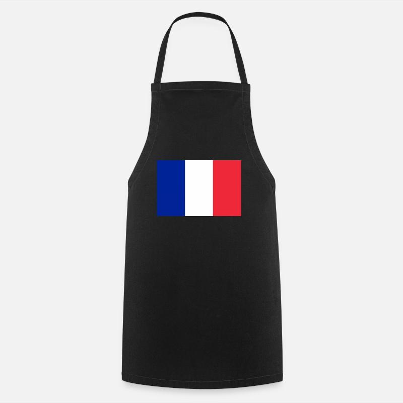 Drapeau Francais original - Tablier de cuisine - noir