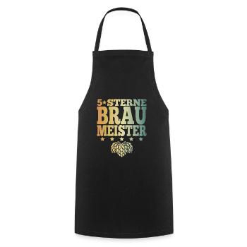 Braumeister Hopfen Brauer Brauerei - Kochschürze - Schwarz - Vorne - AI Model Male 185 dark (185cm)
