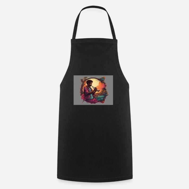 trumpeter - Cooking Apron - black