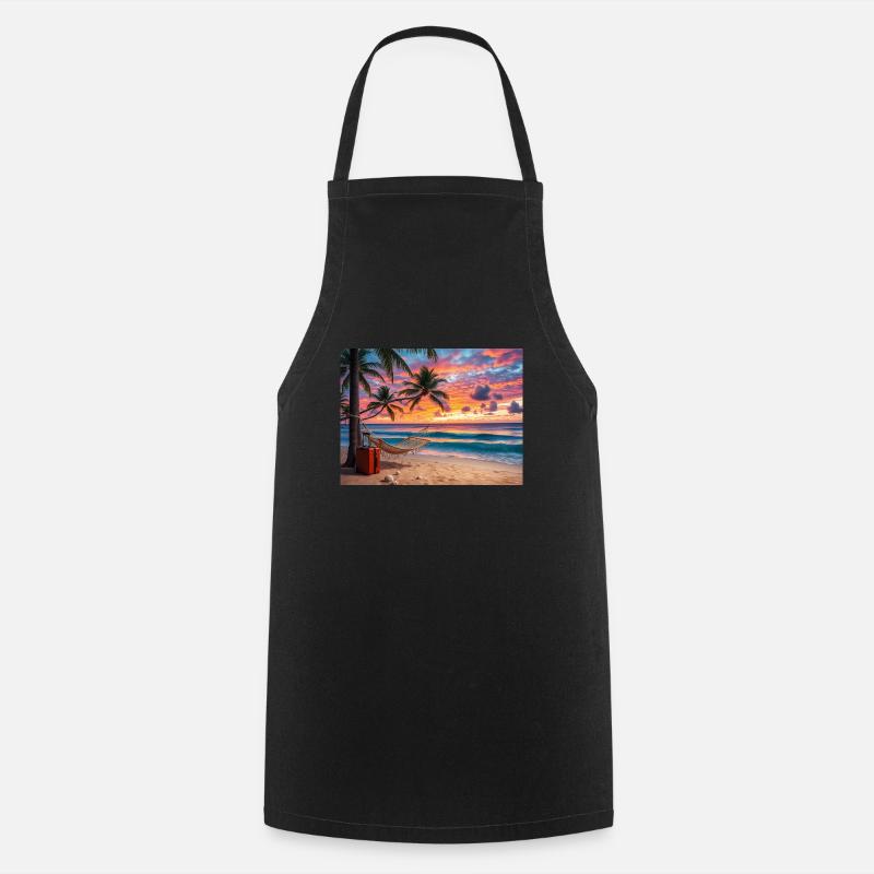 Coucher de soleil - Tablier de cuisine - noir