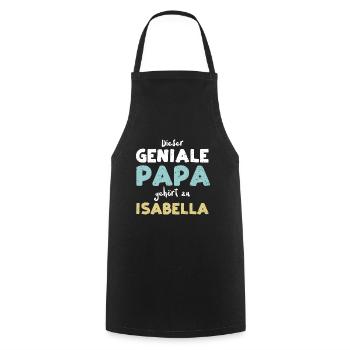 Dieser Geniale Papa Gehört Zu Is... - Kochschürze - Schwarz - Vorne - AI Model Male 185 dark (185cm)