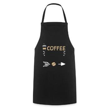 Coffee - Coffee - Kochschürze - Schwarz - Vorne - AI Model Male 185 dark (185cm)